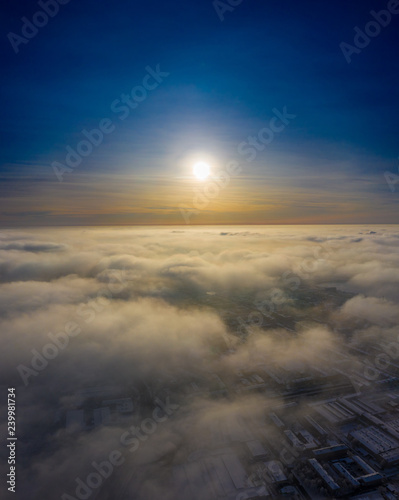 Clouds over city