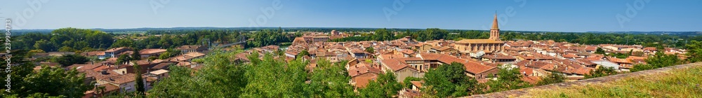 Aerial View Of The City Of Villemur Sur Tarn Haute Garonne Franc