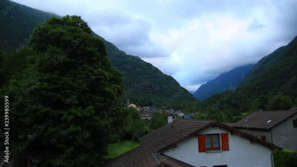 Orlu village in pyrenean mountains , Ariege in the southern of France Orlu village in pyrenean mountains , Ariege in the southern of France