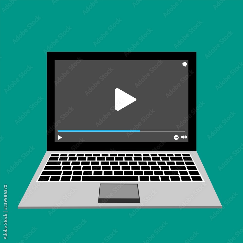 Video tutorials, study and learning concept. Vector flat illustration - Vector Video tutorials, study and learning concept. Vector flat illustration - Vector