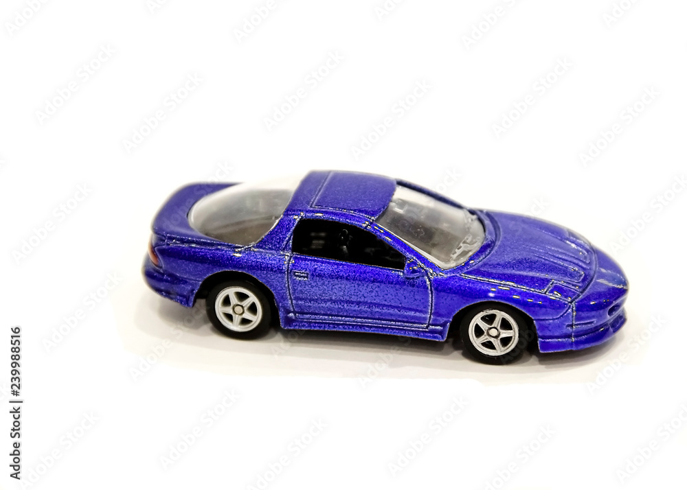 Toy car isolated on white background beautiful