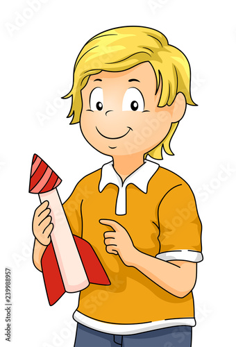 Kid Stem Rocket Illustration
