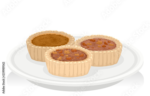 Food Canada Butter Tart Illustration