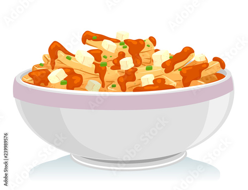 Food Canada Poutine Illustr...