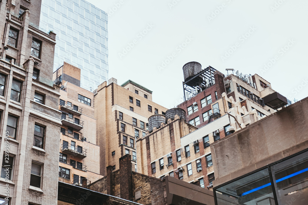 urban scene with buildings of new york city, usa