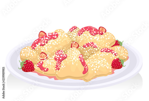 Food Austria Kaiserschmarrn Illustration