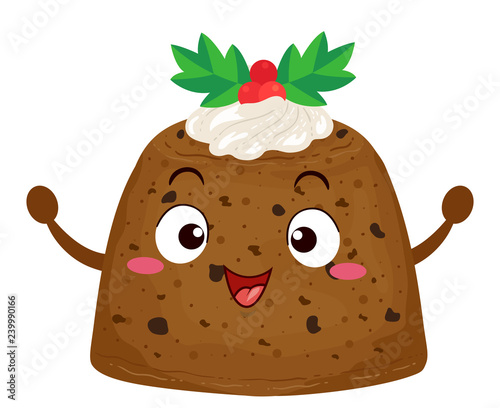 Mascot Plum Pudding Illustration