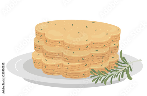 Rosemary Shortbread Illustration