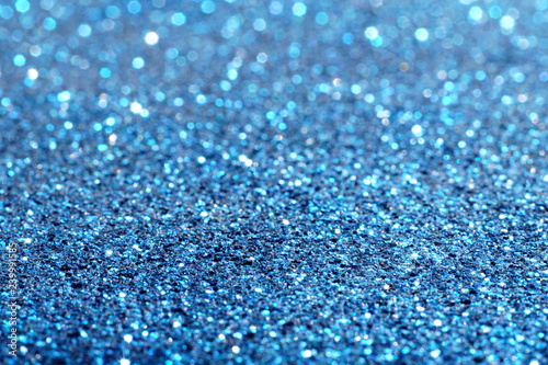 blue and white glitter abstract bokeh background Christmas