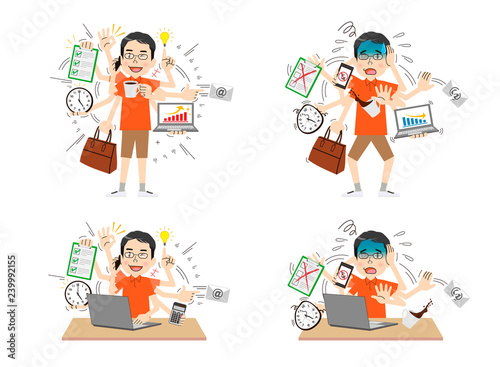 Multitasking man