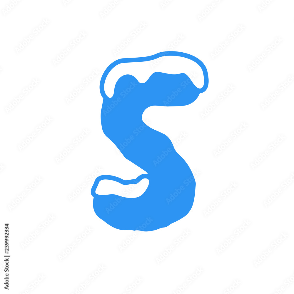 Vector Snow Letter Logo S Vector Snow Letter Logo S