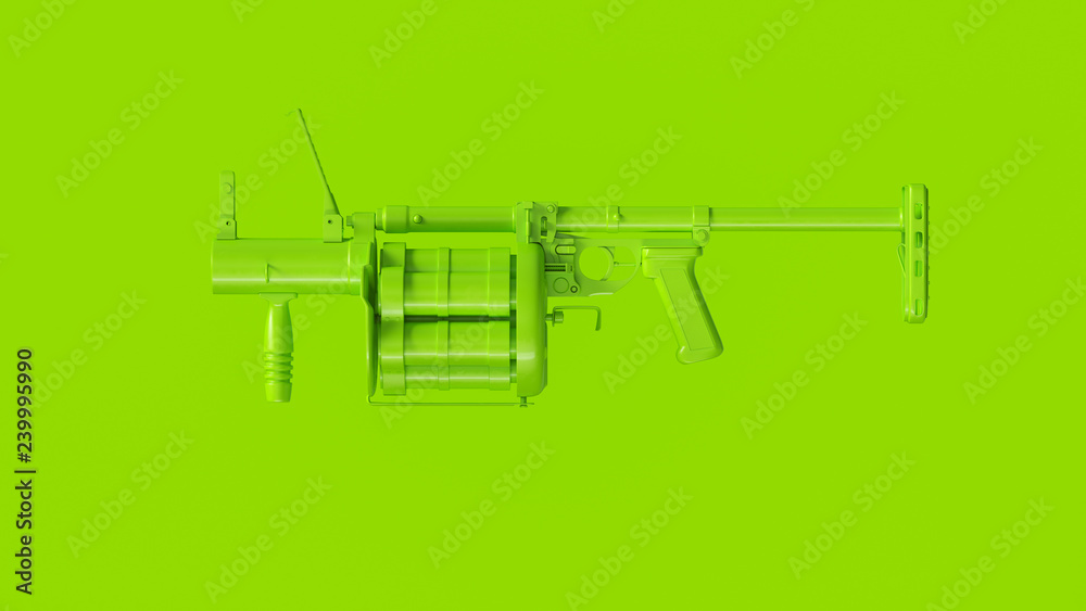 Green Grenade Launcher 3d Illustration 3d Rendering Green Grenade Launcher 3d Illustration 3d Rendering
