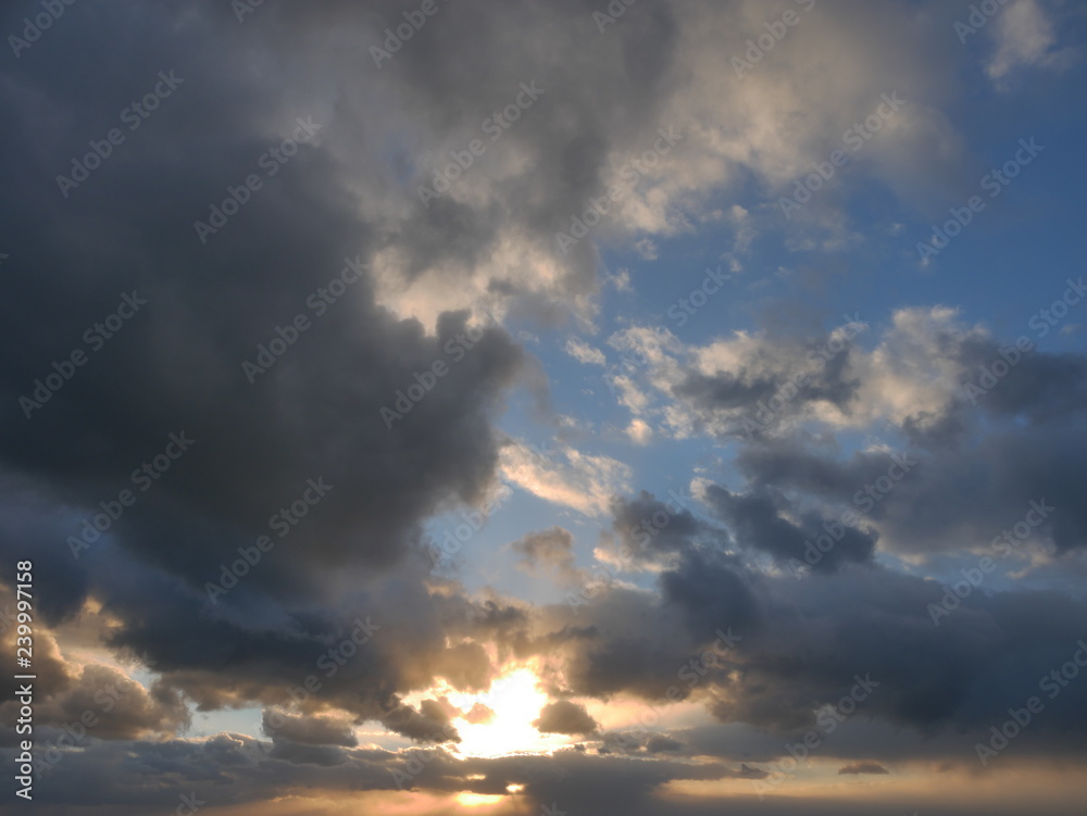 Obraz premium dramatic sky with clouds