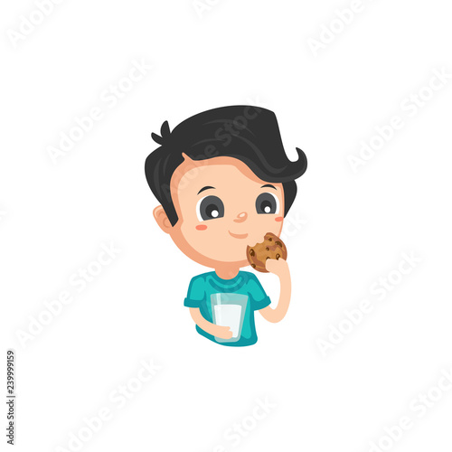 Good Habits - Drinking Milk and Eating Cookies