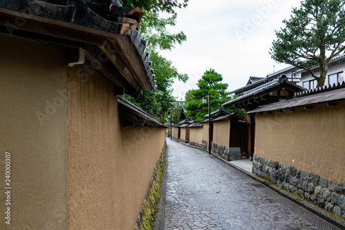 The Good Old Japanese Street at Bukeyashikiato, Kanazawa, Ishikawa, Japan 金沢 武家屋敷跡