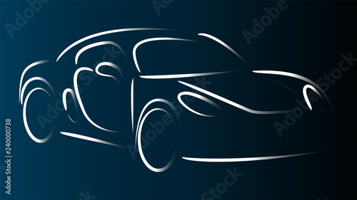 Auto, Sportwagen, Sportauto, Hintergrund, Illustration