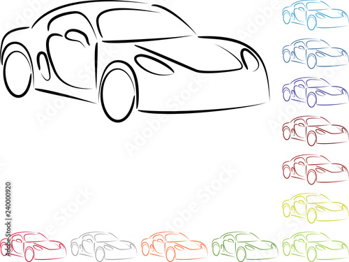 Auto, Sportwagen, Sportauto, Logo, Sammlung