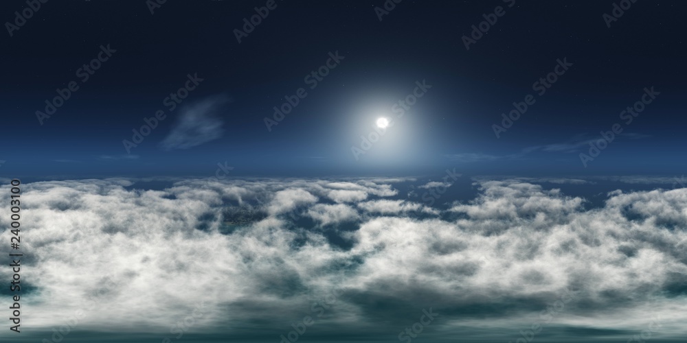 Above the clouds, the panorama of clouds, HDRI, environment map , Round panorama, spherical panorama, equidistant projection, panorama 360
