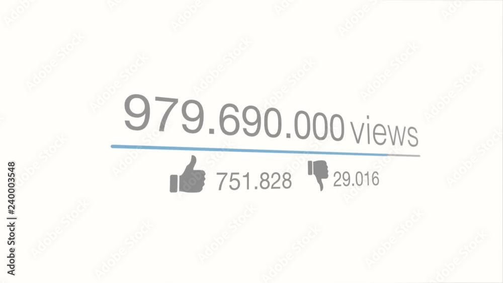 Views counter. A close up quickly increasing to 1 Billion views. Animated Traffic. Views counter. A close up quickly increasing to 1 Billion views. Animated Traffic.