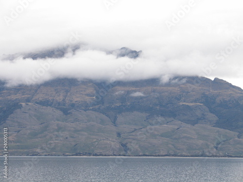 Beautiful lake in south island of New Zealand photo