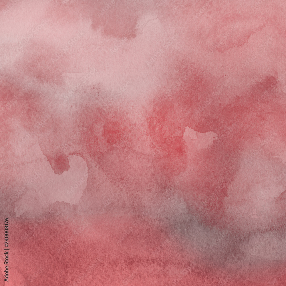 Fototapeta premium Red watercolor and ink paper textures on white background. Chaotic stylish abstract organic design.