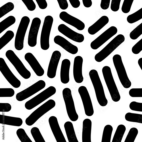 Handmade contrast seamless pattern. Childish craft monochrome wallpaper for birthday card, baby nappy, school party advertising, shop sale poster, holiday wrapping paper, textile, bag print etc.