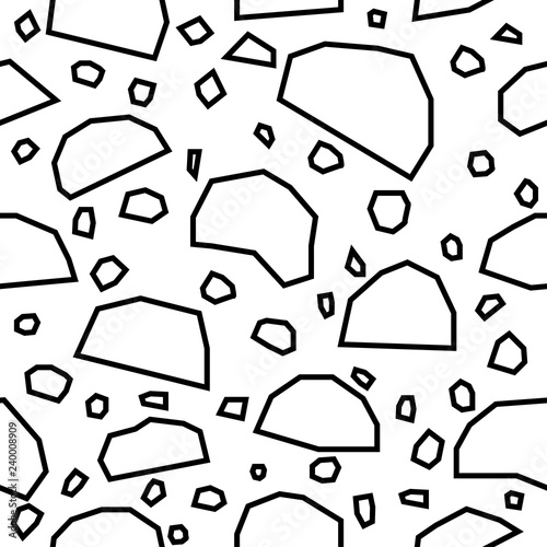 Handmade contrast seamless pattern. Childish craft monochrome wallpaper for birthday card, baby nappy, school party advertising, shop sale poster, holiday wrapping paper, textile, bag print etc.