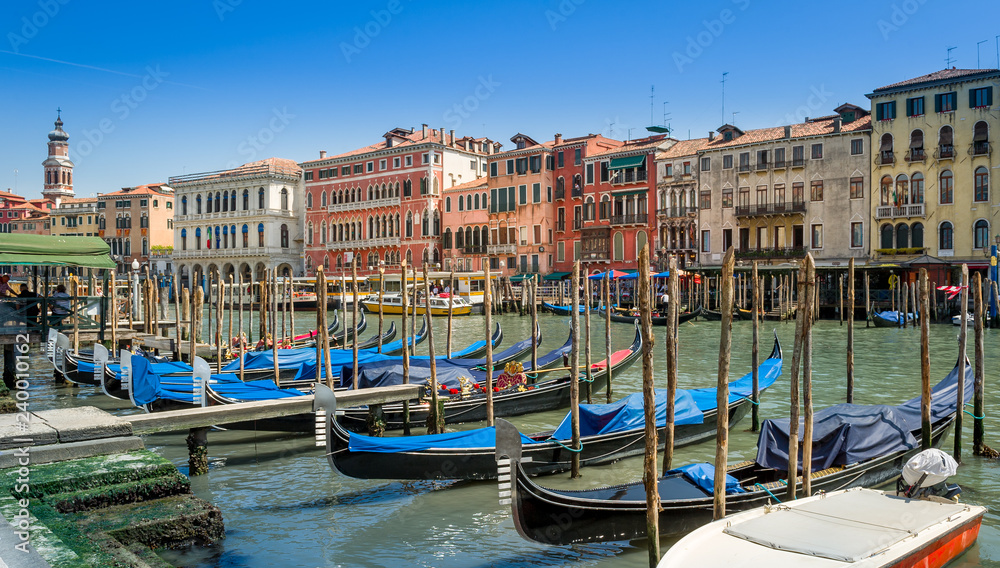 Gondolas - traditional Venice water transport