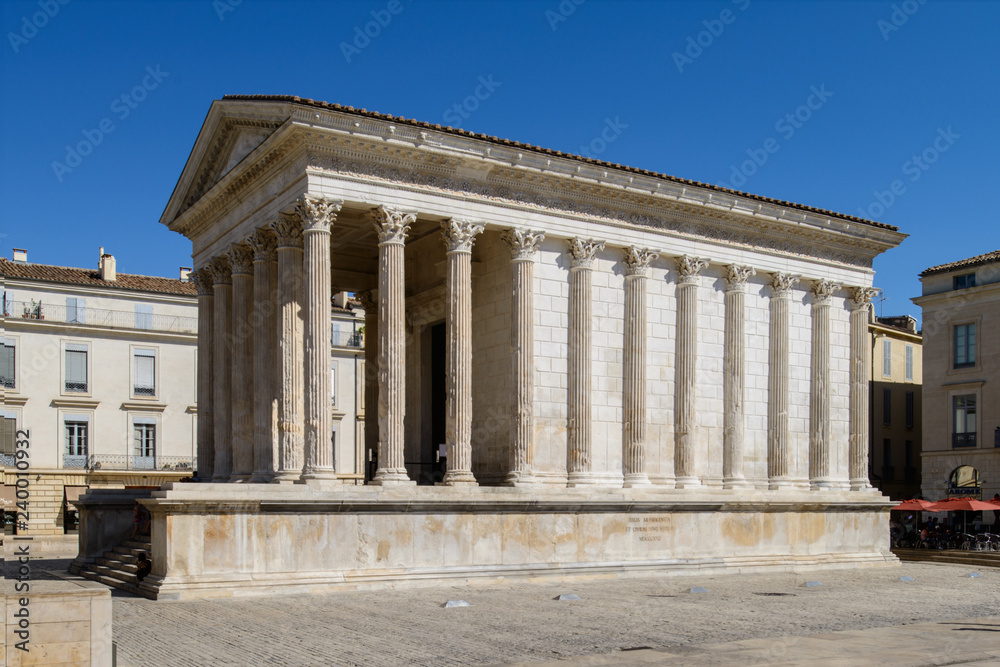 Tempel Maison Carrée in Nimes in Südfrankreich