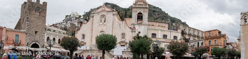 Obraz na płótnie Taormina city in Sicily Italy w salonie