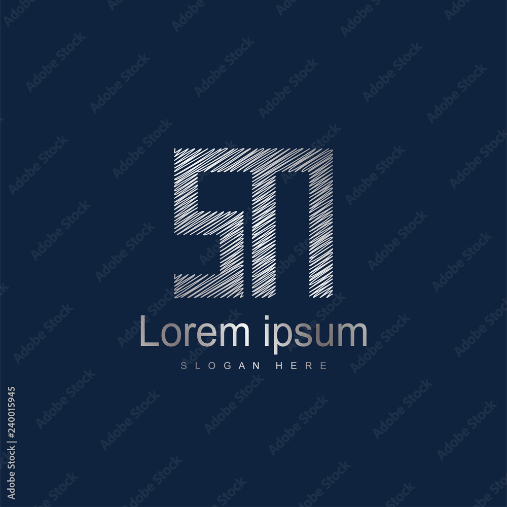 Obraz premium Initial Letter SN Logo Template Vector Design