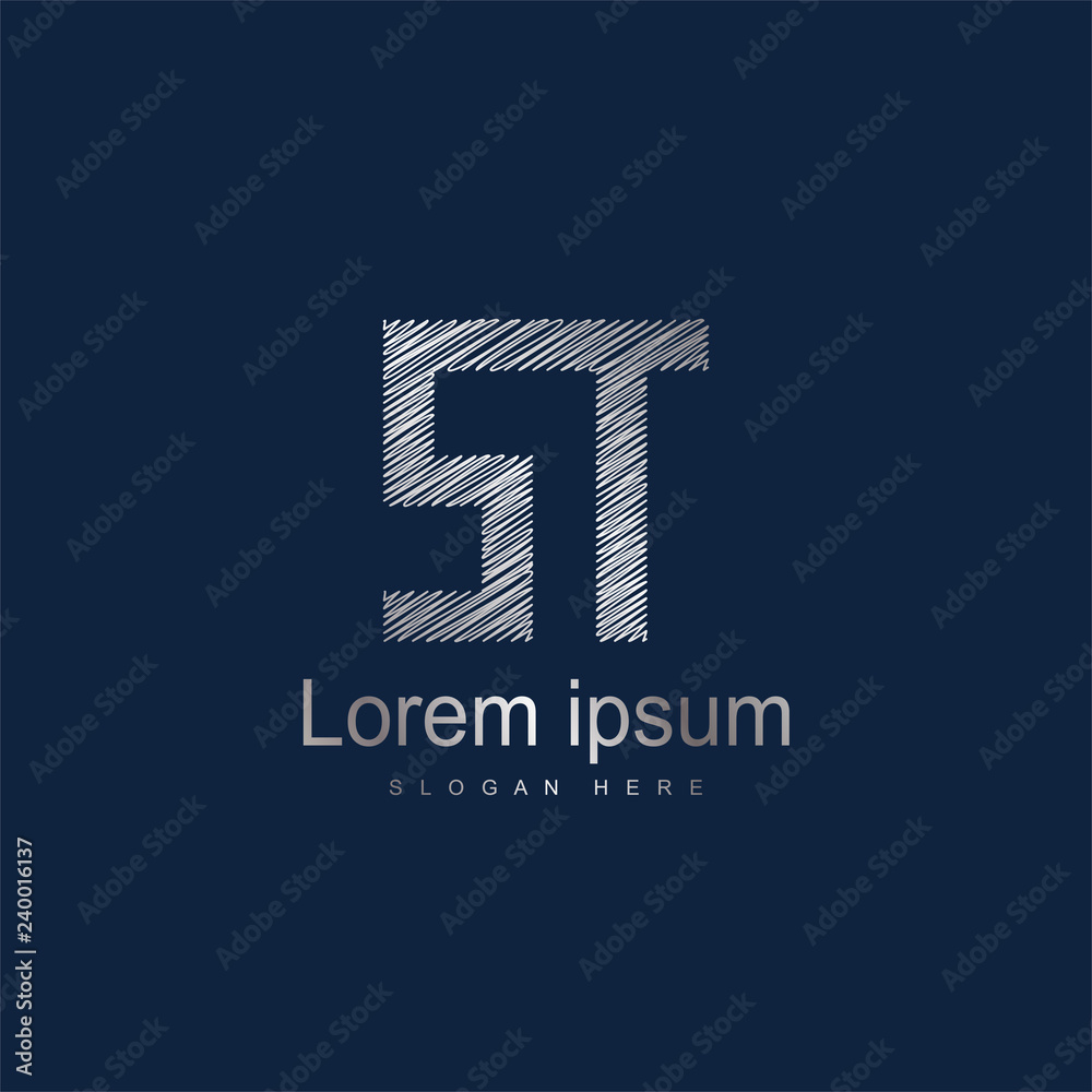 Initial Letter ST Logo Template Vector Design Initial Letter ST Logo Template Vector Design