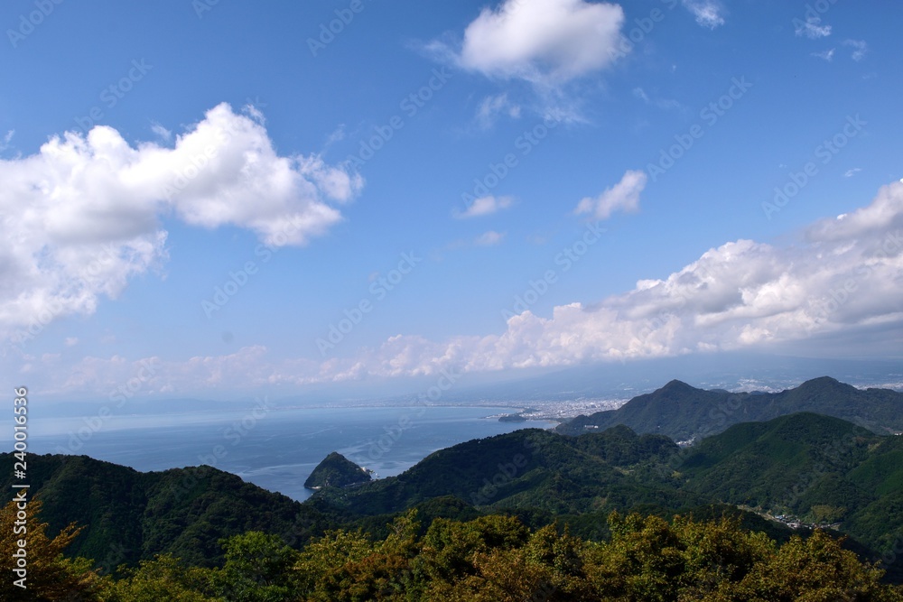 かつらぎ山から駿河湾方面