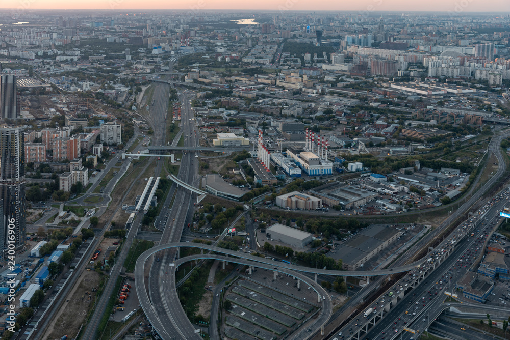 Obraz premium aerial view of city