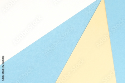 Abstract geometric paper background pastel colors. Fashion trend colors. Minimal concept. Flat lay  Top view. Copy space