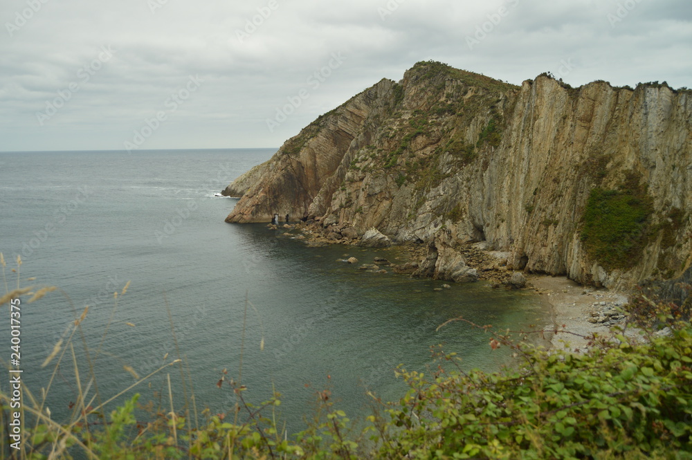 Wonderful Panoramic Views Of The Beach Of Silence. July 30, 2015. Landscapes, Nature, Travel, Geology. Cudillero, Asturias, Spain.