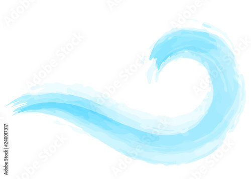 Watercolor abstract wave background