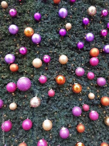 Christmas lights and Christmas trees on the streets