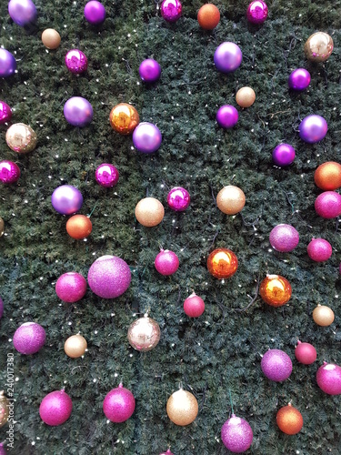 Christmas lights and Christmas trees on the streets