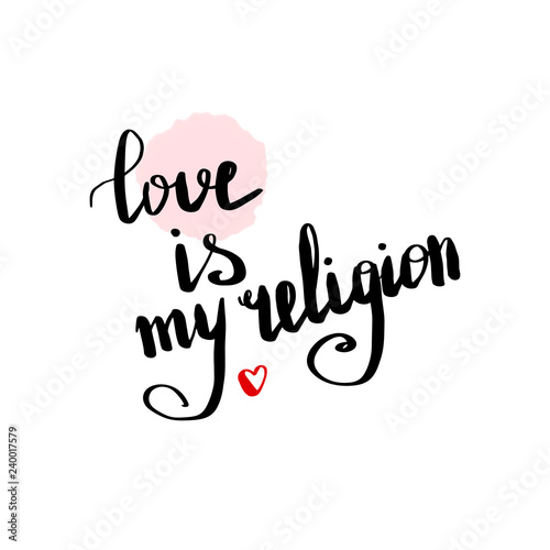Lettering with the inscription love