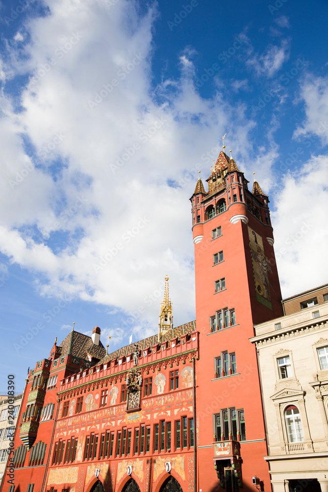 Obraz premium Red town hall in Basel, Switzerland