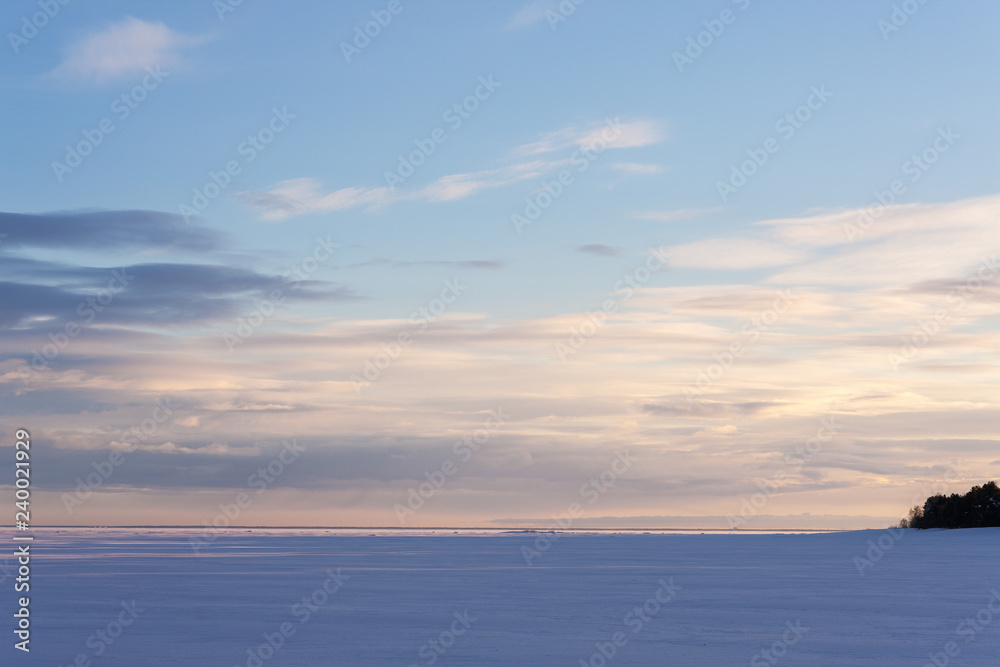 landscape on the frozen sea