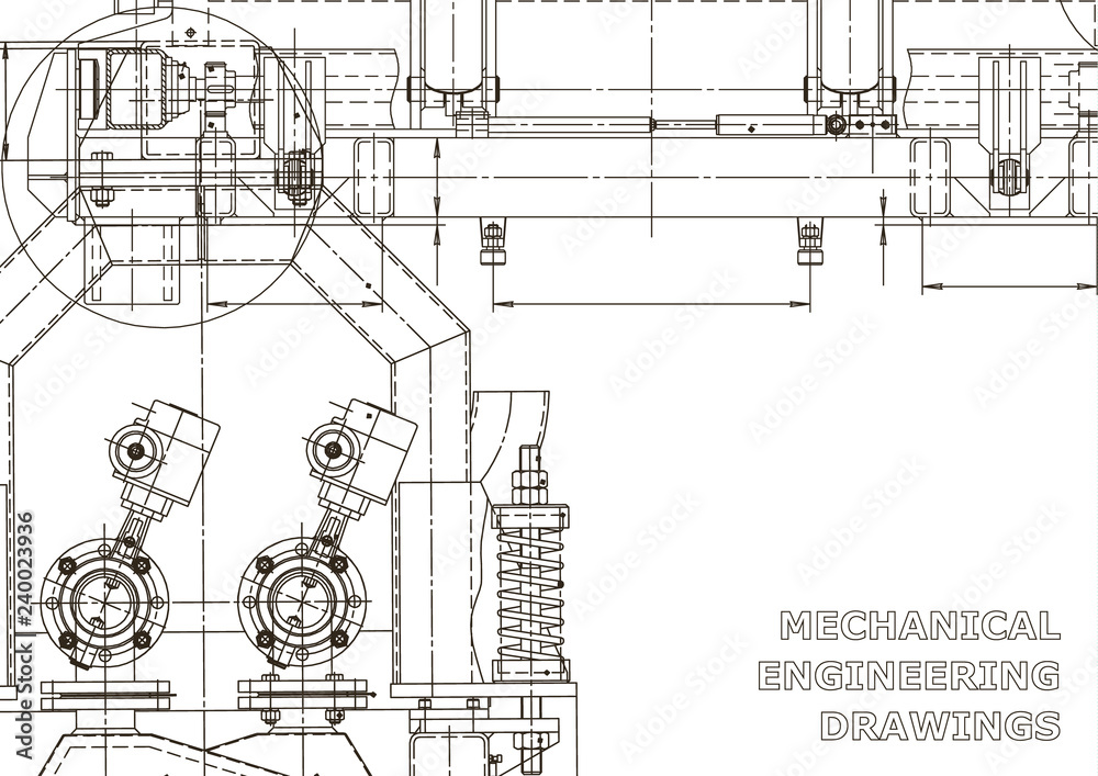 Obraz premium Computer aided design systems. Blueprint