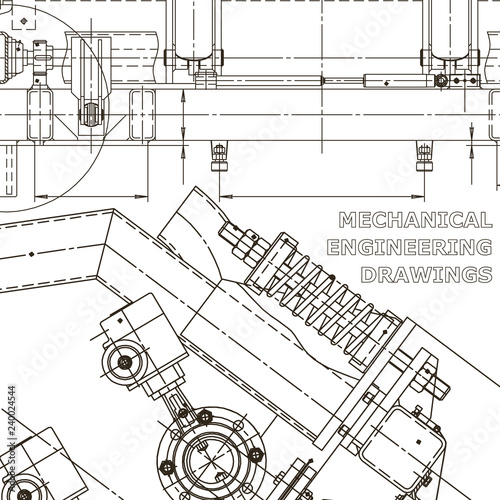 Corporate Identity. Computer aided design systems. Technical illustrations, backgrounds. Machine-building industry