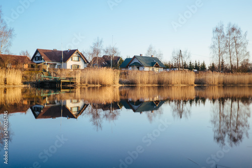Tableau sur toile Szkarpawa River in Winter