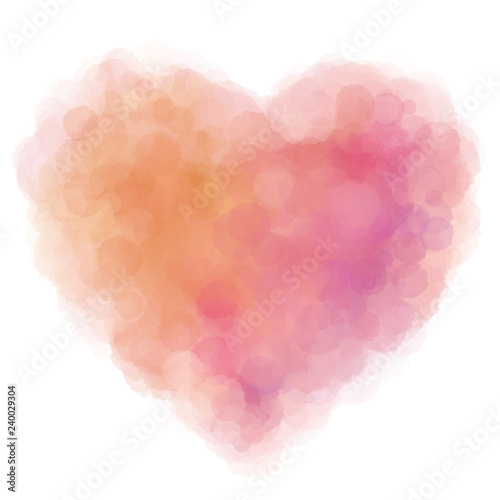 Heart shaped watercolor spot