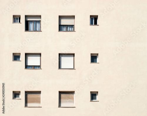 Many Windows on residential building exterior