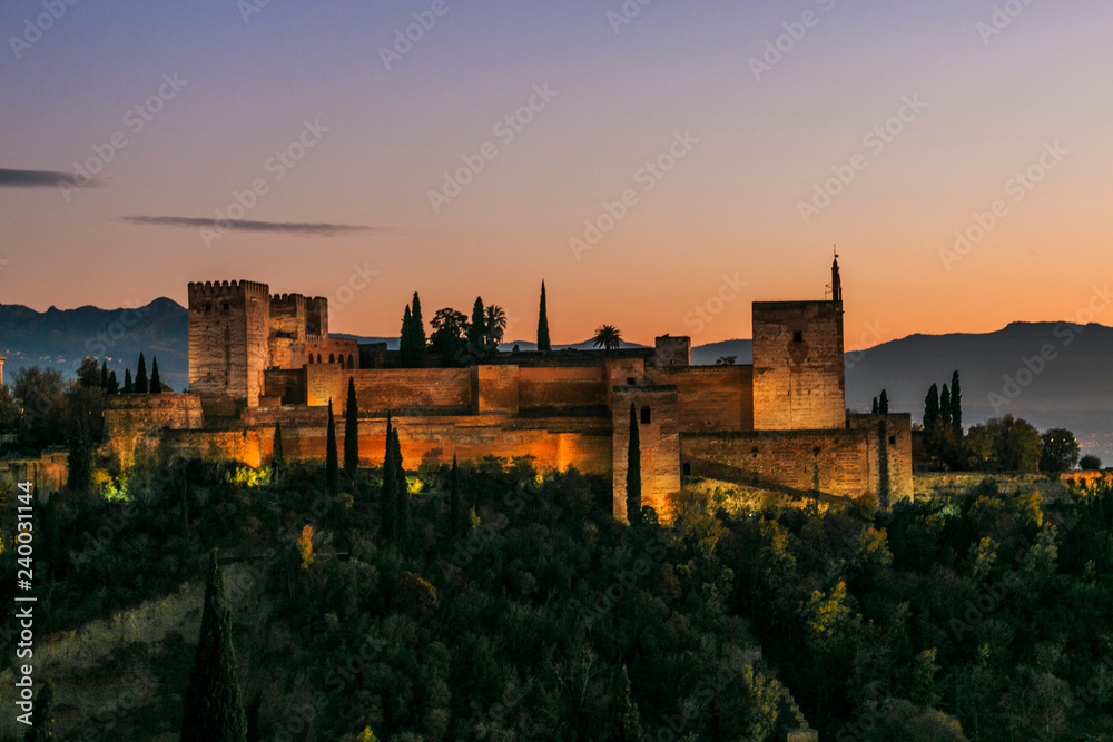 Close up image of Alhambra in Granada, Andalucia, España (Spain)