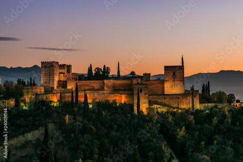 Close up image of Alhambra in Granada, Andalucia, España (Spain)