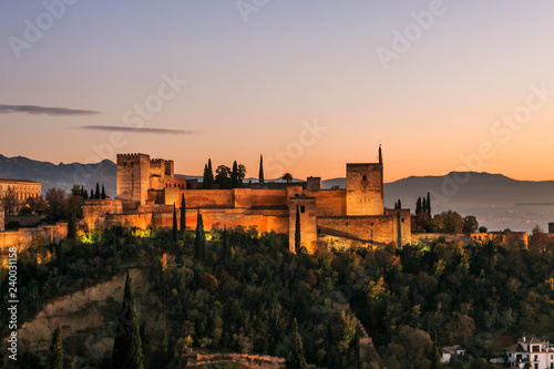 Alhambra in Granada  Andalucia  Espa  a  Spain 